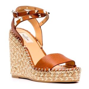 Valentino Garavani Rockstud Wedge Espadrille 125mm EU 41